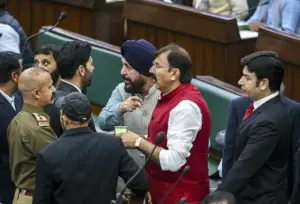 جموں و کشمیر کی مکمل ریاستی حیثیت کی بحالی کے لیے عمر عبداللہ نے اسمبلی میں قرارداد پیش کردی، بی جے پی اراکین کا شدید احتجاج