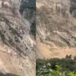 نیپال میں پہاڑ چند سیکنڈز میں ٹوٹ کر دریا میں گر گیا، ویڈیو وائرل