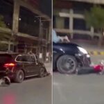 راولپنڈی مری روڈ پر دل دہلا دینے والا واقعہ، لگژری گاڑی موٹر سائیکل کو روندتی چلی گئی
