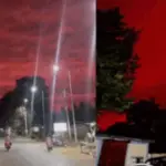 بھارت میں آسمان اچانک ’سرخ‘ ہوگیا، ویڈیو وائرل