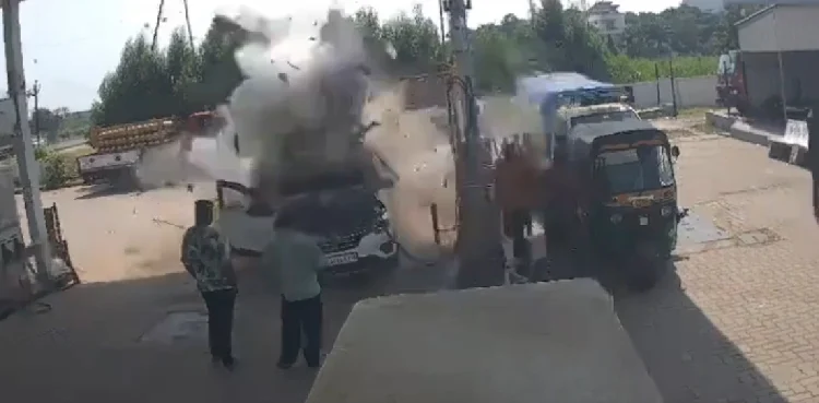 سی این جی بھروانے کے دوران کار میں زوردار دھماکا، فوٹیج جاری